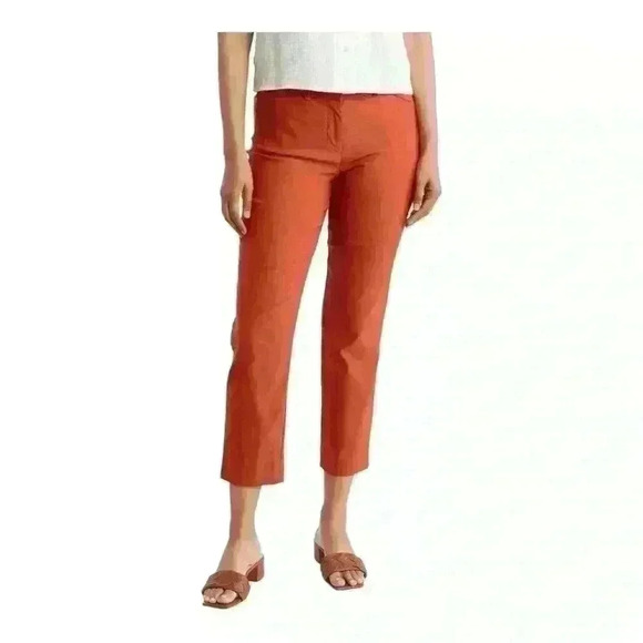 Nanette Lepore Womens Ankle Pants Picante Rusty Red Color Size 20W Stretch - Picture 1 of 7